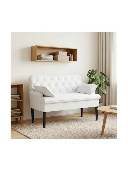 Two-Seater Couch White 111x68x80cm