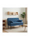 Doppelsitzer Sofa Blau 111x68x80cm