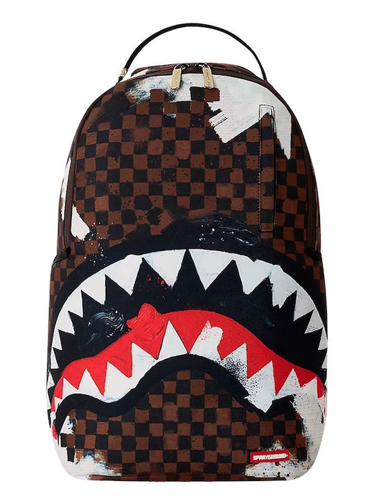 Sprayground Sharks In Paris Cotton Canvas Painted Backpack