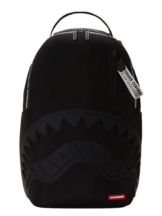 Shark Central Printed Zip Σχολική Τσάντα Πλάτης Μαύρη B9587