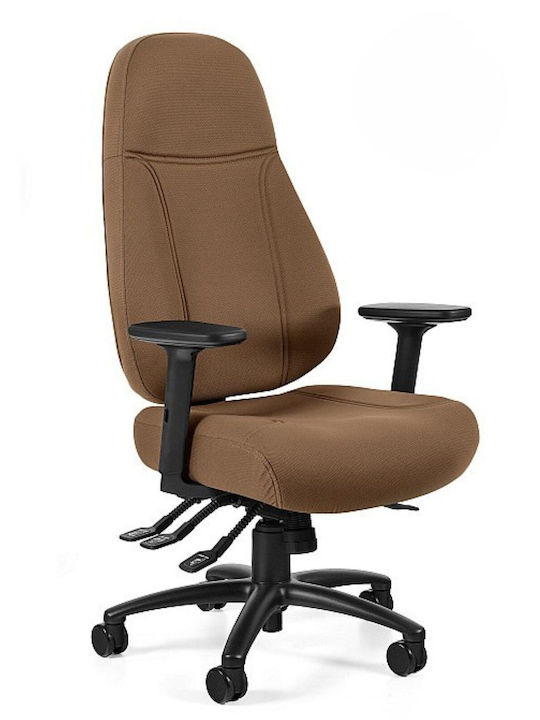 ErgoAction Saga Office Chair With Brown Arms
