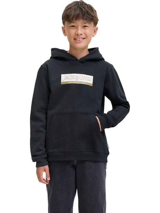 Kinder-Sweatshirt mit Kapuze Schwarz