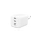 XtremeMac Wireless Charger with 2 USB-C Ports 65W Power Delivery White (XWH-SPC60-03)