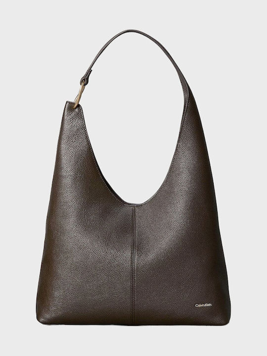 Calvin Klein Slouchy Lederne Damen Schultertasc...