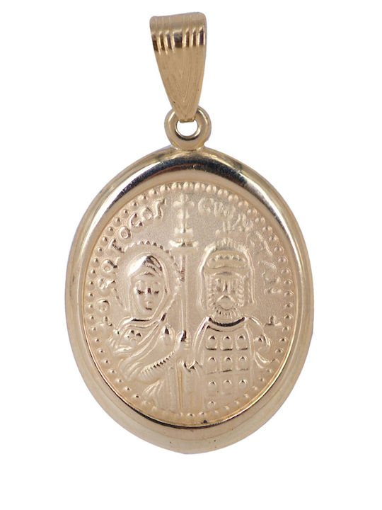 Pendant Kids Charm Constantine Coin Gold 9K 9K5-517554