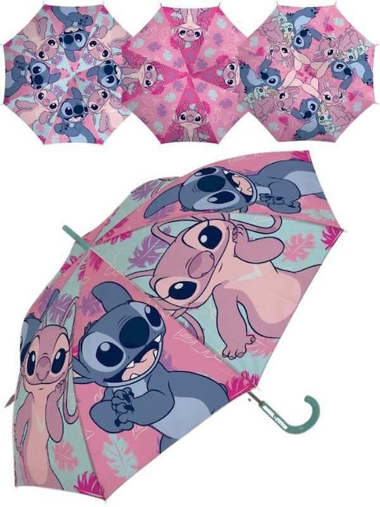 Disney Παιδική Ομπρέλα Μπαστούνι Stitch Μωβ