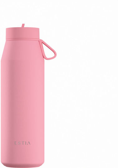 Estia Pulse Save The Aegean Recyclable Thermos Bottle Stainless Steel BPA Free 800ml Rose