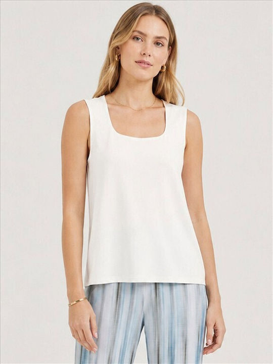 Anna Raxevsky Women's Sleeveless Ecru Blouse B2...