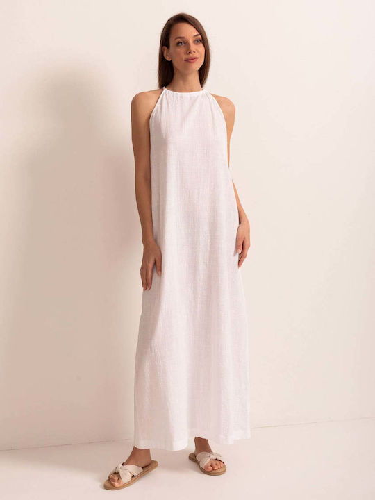 Rochie De Vară Pentru Femei Rochie-Cămașă Din Bumbac Spălat