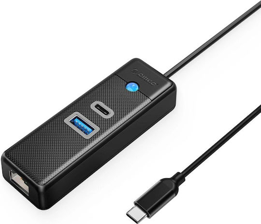 Orico Hub 2 Θυρών USB 3.0 με σύνδεση USB-C / Ethernet
