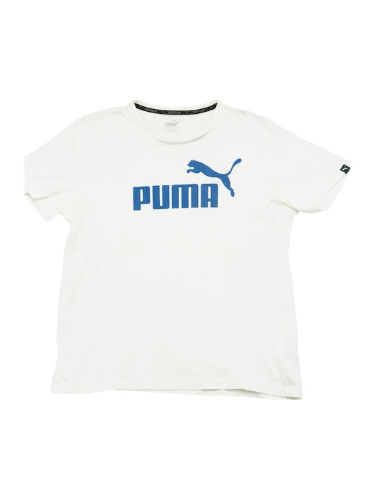 PUMA Tricou Logo Alb
