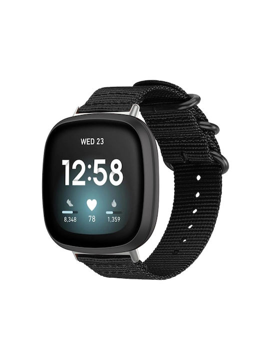 Huawei Watch D2 xDfind Каишка за смарт часовник с пръстенова катарама от найлонов плат Черна