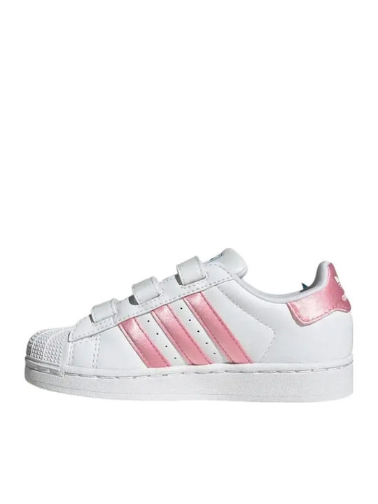 Superstar Ii Kids Sneakers with Hoop & Loop Closure White