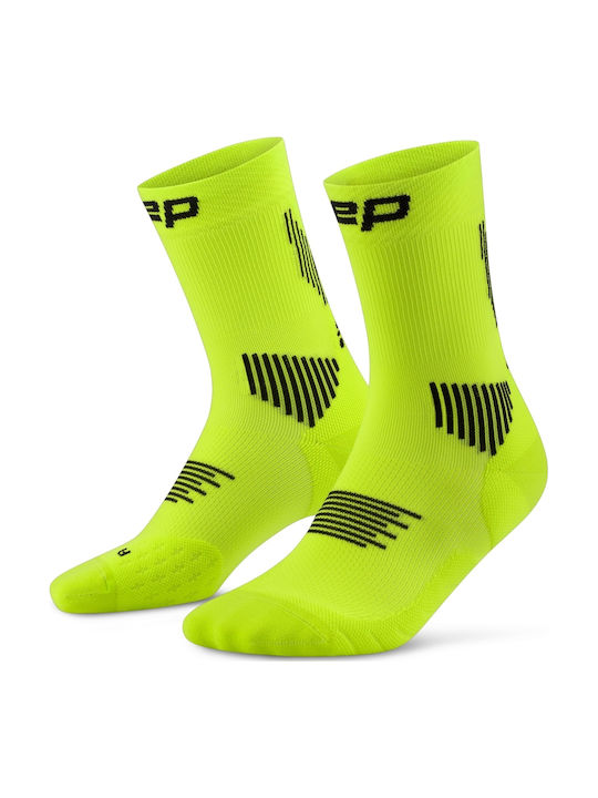 CEP Mid Cut Running Socks Yellow 1 Pair CEP Mid Cut Running Socks Yellow 1 Pair