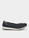 Damen Ballerinas Aus Leder In Marineblau Farbe
