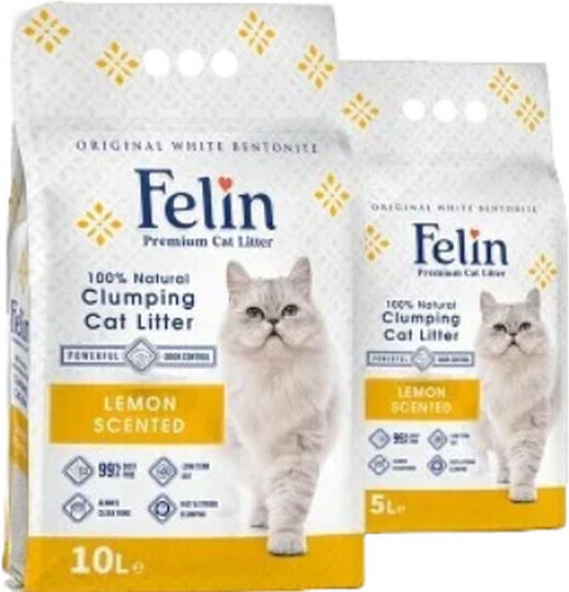 Felin Cat Litter with Lemon Scent 10lt