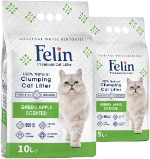 Felin Cat Litter with Green Apple Scent 5lt