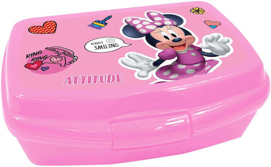 Disney Minnie Plastic Kids' Food Container Minnie 0.6 Litre 16.5 x 12.5 x 6 cm