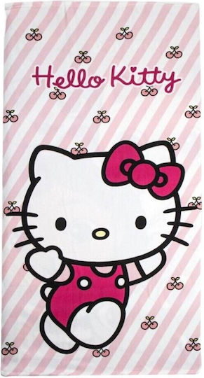 Kinder-Strandtuch Hellblau Hello Kitty 140x70cm