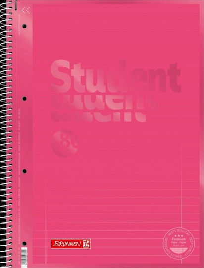 Selida Caiet Spiral Cu Dungi A4 80 Foi De Hârtie Fuchsia