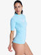 Roxy Whole Hearted UPF 50 Women's Short Sleeve Sun Protection Shirt Turquoise