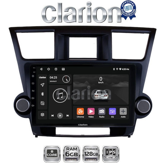 Clarion Gl53089 Oem Multimedia Auto-Audiosystem Toyota Highlander 2008 2015 CarPlay Android Auto Bt GPS Wifi GPRS
