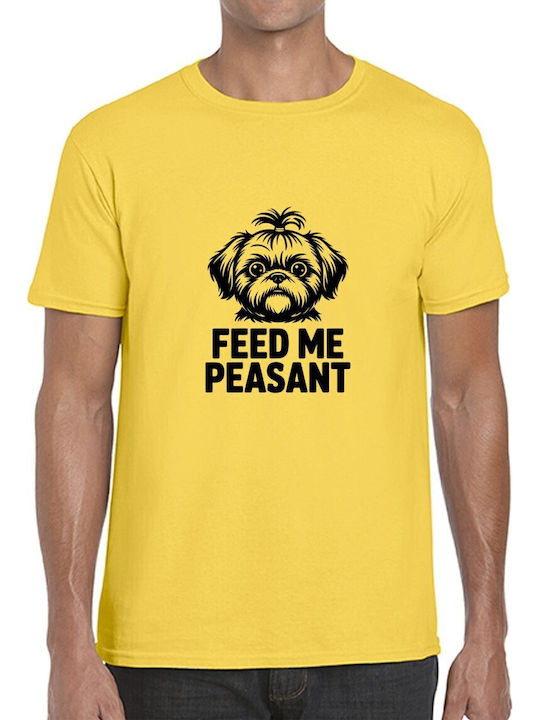 T-shirt Feed Me Peasant Cute Puppy Illustration Pop Culture Daisy