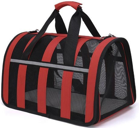 Value Imports Handbag for Dog Carrying Red L45xW28xH25cm