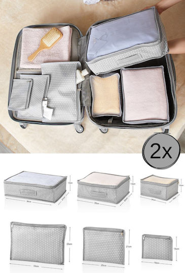 SteweHome Luggage Accessories Grey 6 pcs