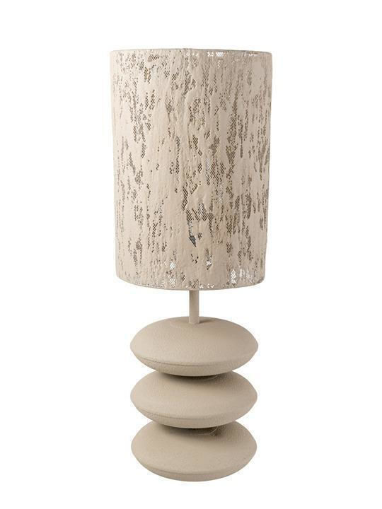 Zen Collection Metall Tischlampe mit Grau Hut und Basis
