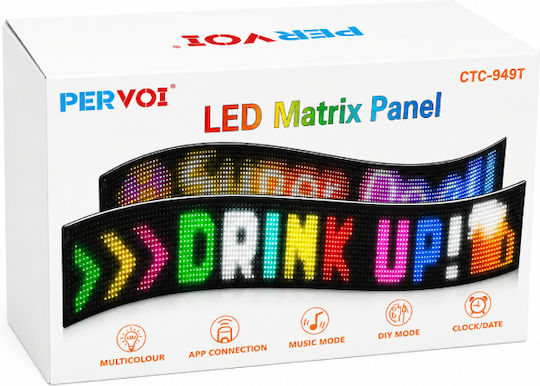 Semn LED flexibil cu o singură față 19.2x133cm