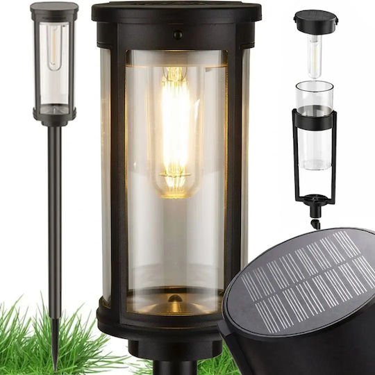 Verk Group Lumină Solară cu Țepușă Alb Cald cu Fotocelulă IP65