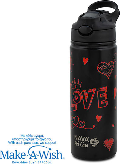 Nava "we Care" Μπουκάλι Θερμός Ανοξείδωτο 500ml We Care με Καλαμάκι