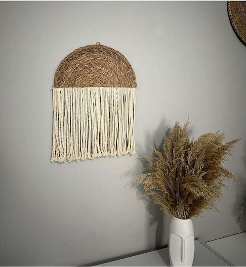 SteweHome Macrame Handmade Beige Fabric Wall Decor