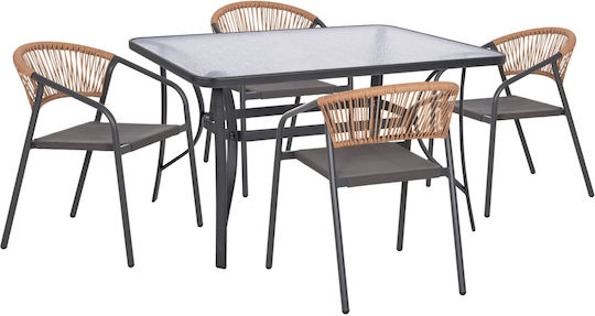 Garten- und Outdoor-Möbelset Bruno 5 Stück Homemarkt