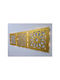 Stewehome Set 3 Pieces Wooden Paintings Illuminated Pattern Led Gold 30x30 Cm