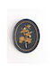 Stewehome Oval Painting Details Gold Aztec Black Anthracite Black 21x17 Cm