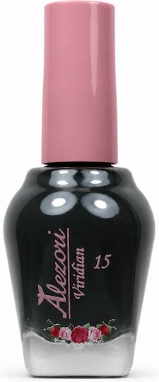 Alezori Glossy Top Coat Μακράς Διαρκείας Quick Dry Viridian 15ml