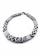 Herren Armband Handschellen mit Byzantinischem Design aus Stahl