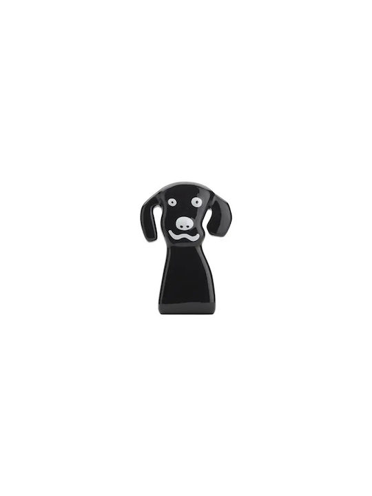 Qeeboo Dekorative Keramikvase Schwarz 25x8.5xH32cm