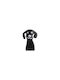 Qeeboo Dekorative Keramikvase Schwarz 25x8.5xH32cm