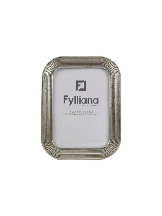 Fylliana Kunststoff Fotorahmen mit Silbernem Ra...