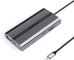 Orico XDR 12in1 USB-C Docking Station with HDMI 4K PD Ethernet