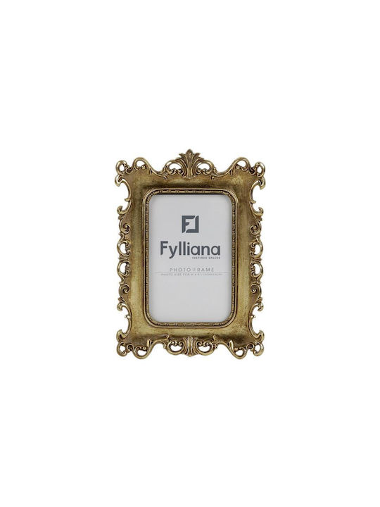 Fylliana Κορνίζα Πλαστική με Χρυσό Πλαίσιο