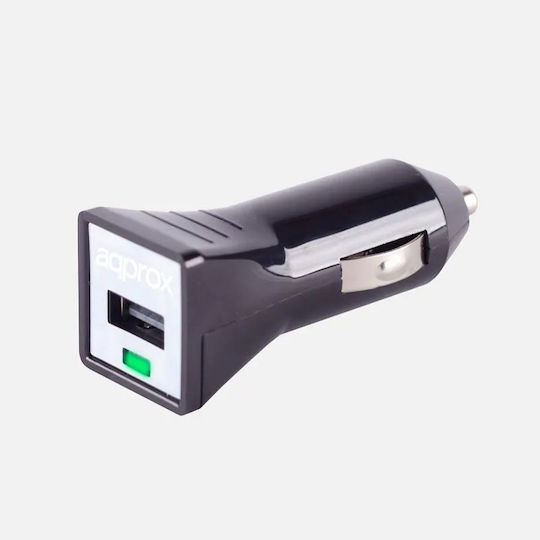 Approx Încărcător Auto Cu Mufă De Brichetă 1A Cu O Singură Port: 1xUSB-A