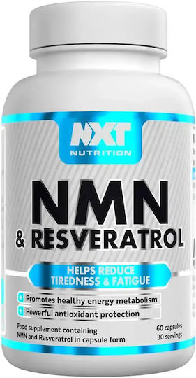 Nxt Nutrition NMN & Ресвератрол 1000mg Специална хранителна добавка 60 капсули
