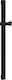 Fixed Support Shower Slider Rail Square Handset Base Imex Drava Bdd002/ng Matte Black 65.4cm