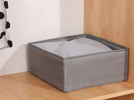 Fabric Storage Box for Underwear / Clothes / Shoes in Grey Colour 28x28x10cm