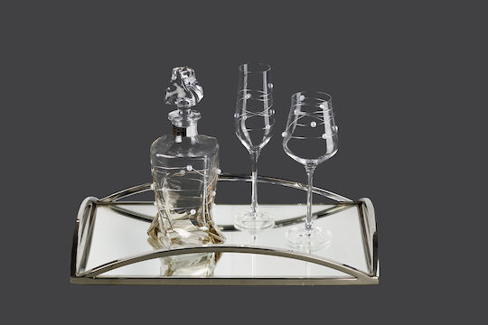 Hochzeitskaraffe Glas Metallisch Kristall
