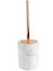 Atmosphera Ceramic White Bathroom Toilet Brush